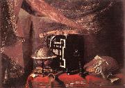 BASCHENIS, Evaristo Still-life with Instruments ll oil